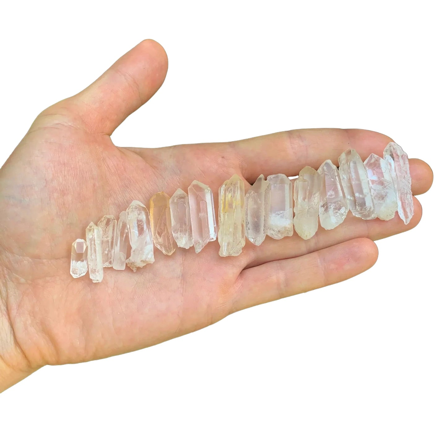 Full profile of Grade A Clear Quartz point ready to ship from Beyond Bohemian