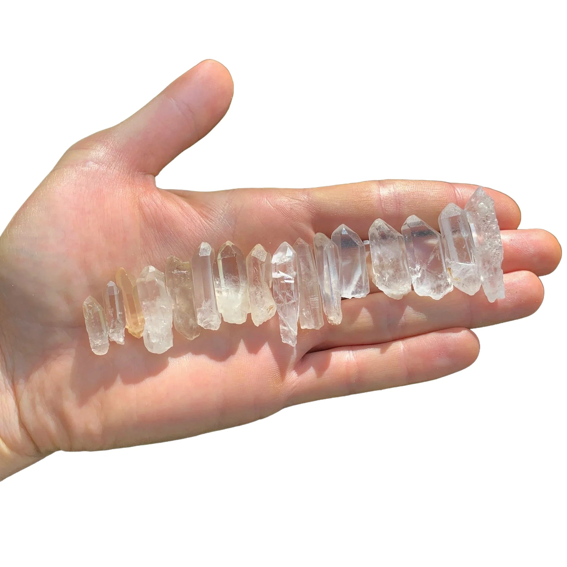 Full profile of Grade A Clear Quartz point ready to ship from Beyond Bohemian