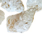 Bird's-eye view of Clear Quartz raw stone, showing natural variation.
