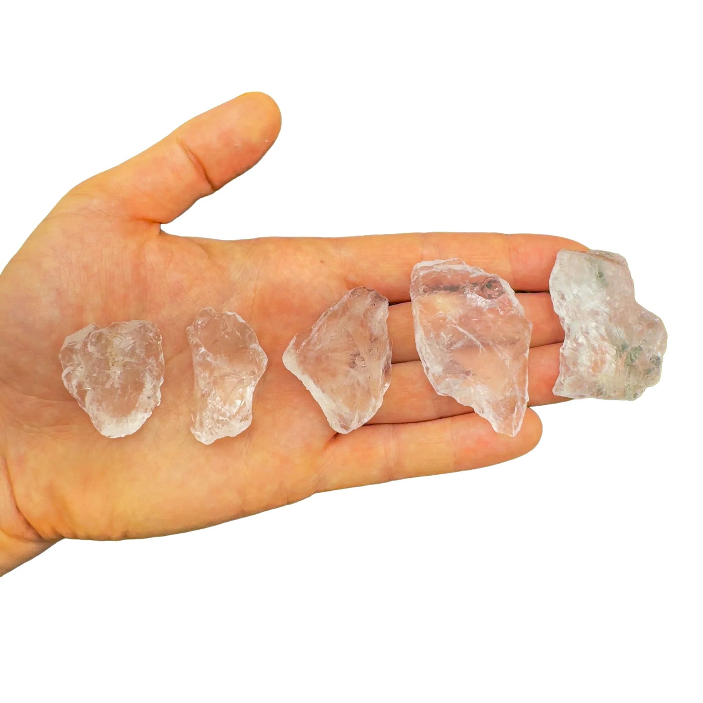 Full profile of Grade AA Clear Quartz raw ready to ship from Beyond Bohemian