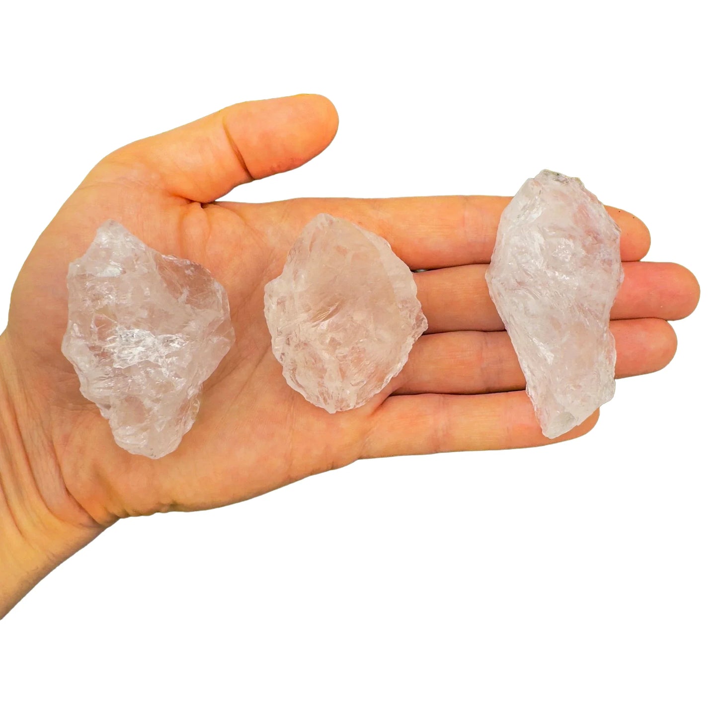 Full profile of Grade AA Clear Quartz raw ready to ship from Beyond Bohemian