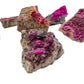 Texture-level view of Cobalt Calcite raw stone, kept near for Love, showing tight grain.