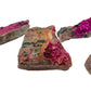 Top angle of Grade AA Cobalt Calcite raw stone, to support Love, showing natural form.