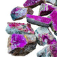Profile shot of Cobalt Calcite raw stone, Democratic Republic of the Congo-sourced.