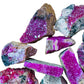 Top-down shot of Cobalt Calcite raw stone, showing subtle veining.