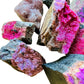 Full profile of Grade AA Cobalt Calcite raw ready to ship from Beyond Bohemian