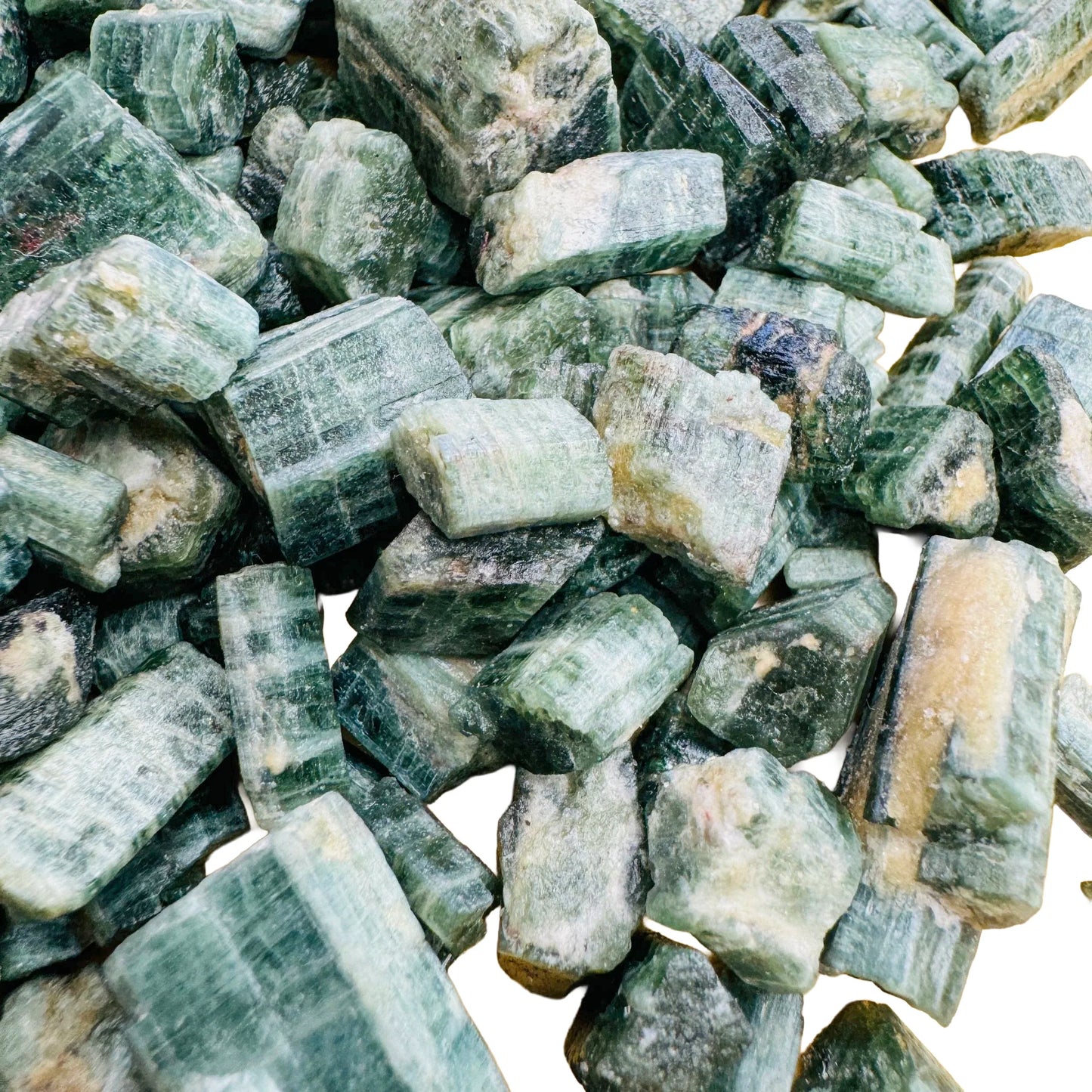 Opposite side of Grade A Diopside raw stone, often worked with for Healing and Love, sourced from Zambia.