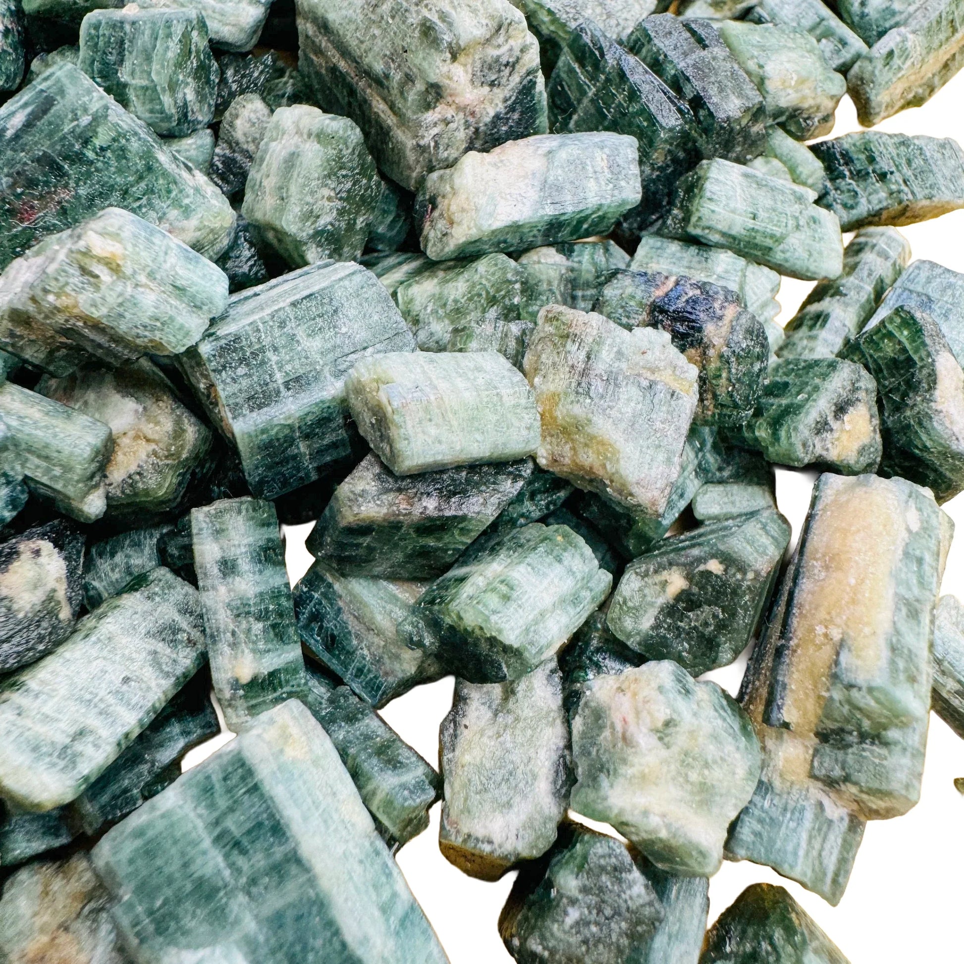 Opposite side of Grade A Diopside raw stone, often worked with for Healing and Love, sourced from Zambia.