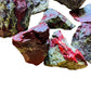 Profile shot of Dragon Bloodstone raw stone, showing characteristic color, from South Africa.