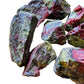 Top-side view of green Dragon Bloodstone raw stone, to support Confidence and Energy.