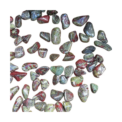 Dragon Bloodstone Crystals for Confidence, Energy & Grounding — green polished, AA grade South Africa-sourced