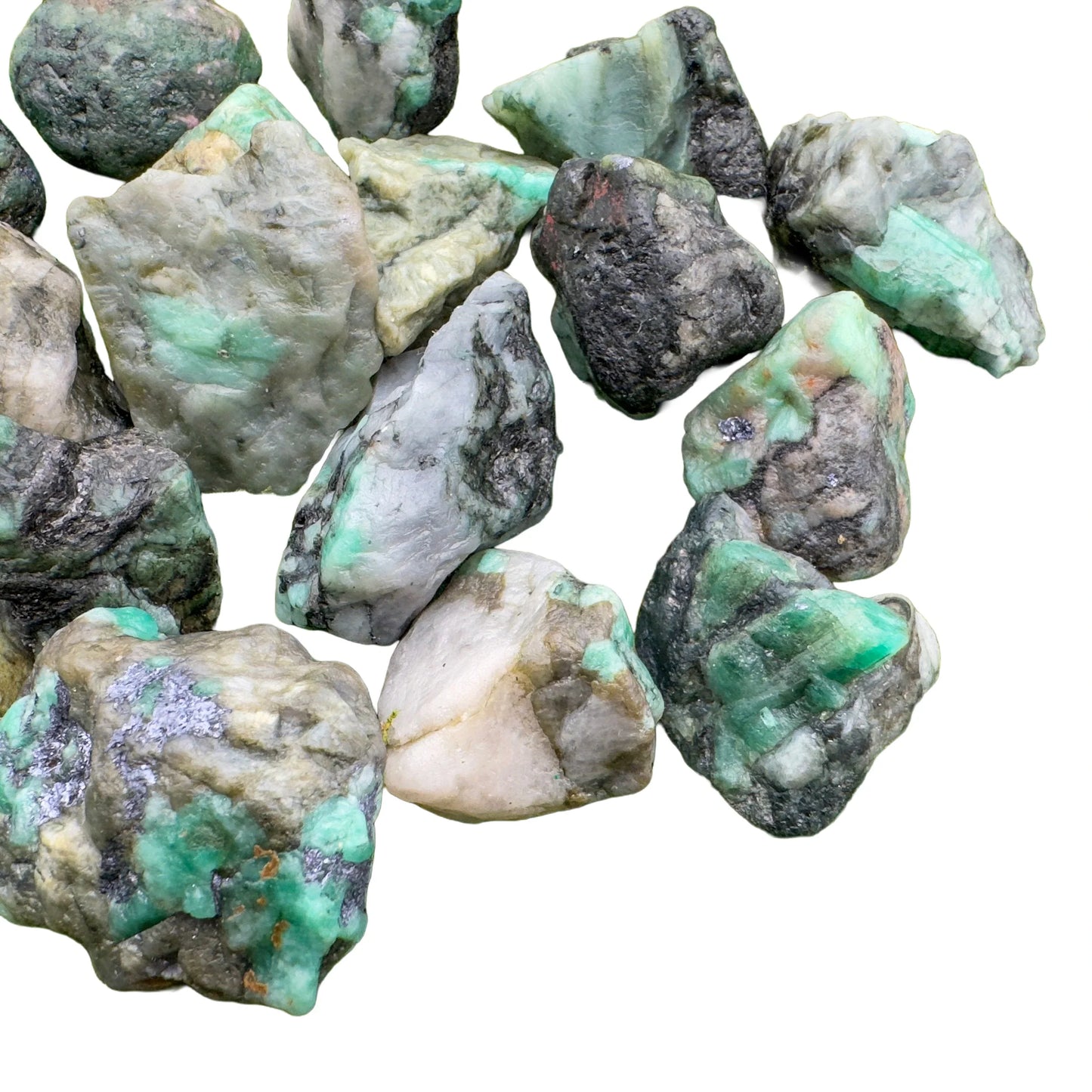 Back view of Grade AA Emerald raw showing natural surface