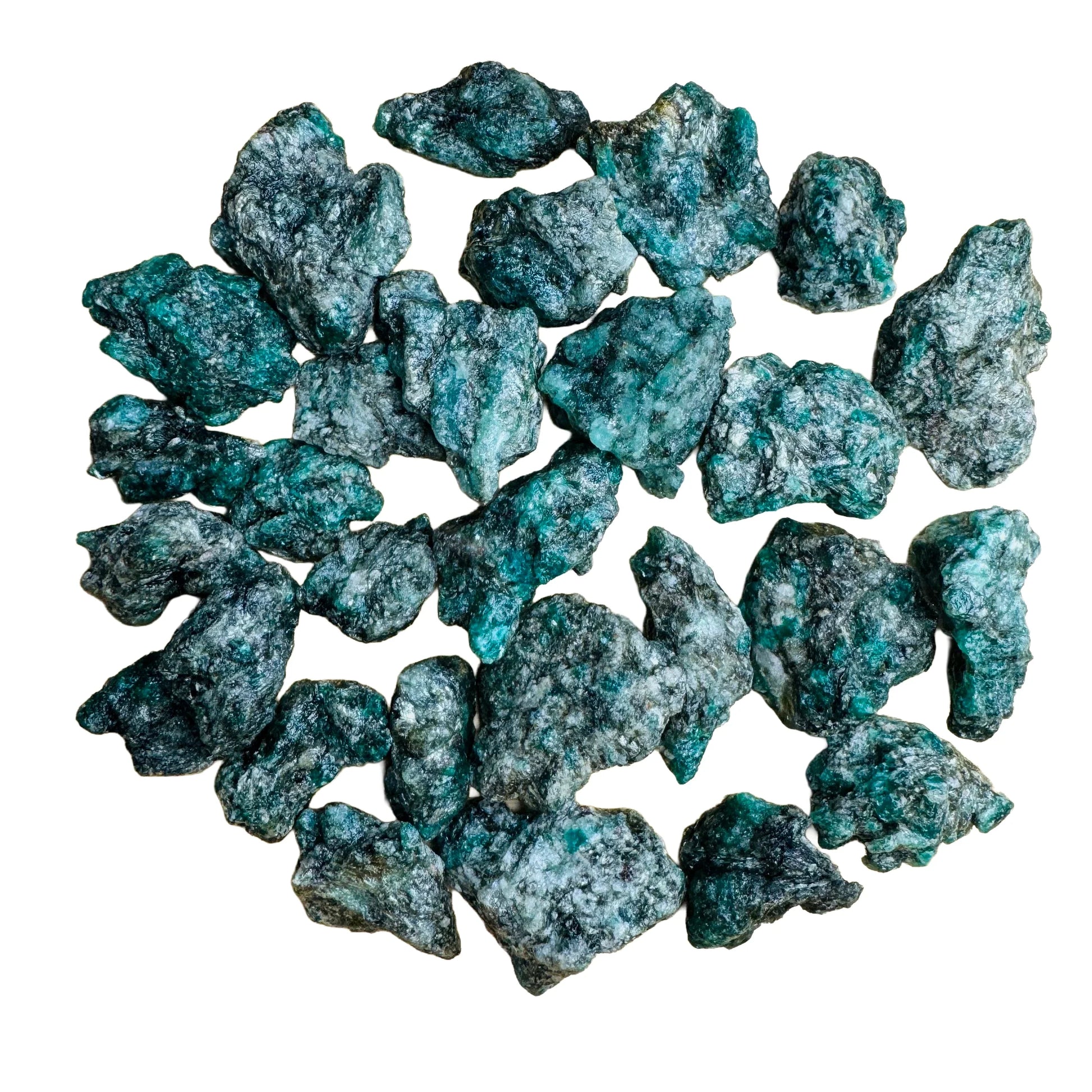 Detail of Emerald raw stone, sourced from Midlands Province, Zimbabwe.