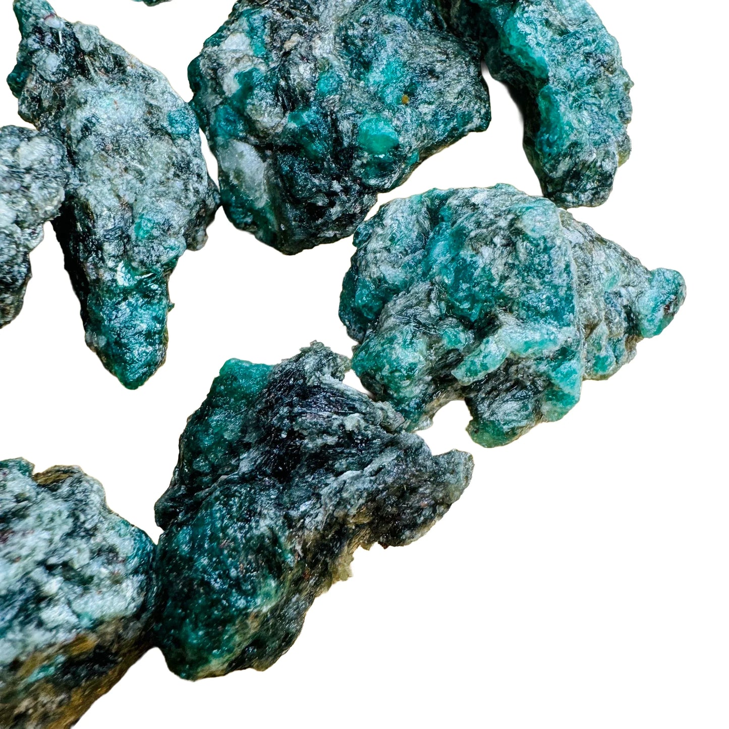 Opposite side of Emerald raw stone, from Zimbabwe.