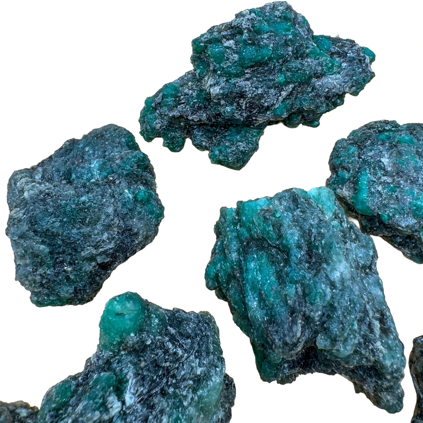 Alternate side of green Emerald raw stone, showing subtle veining.