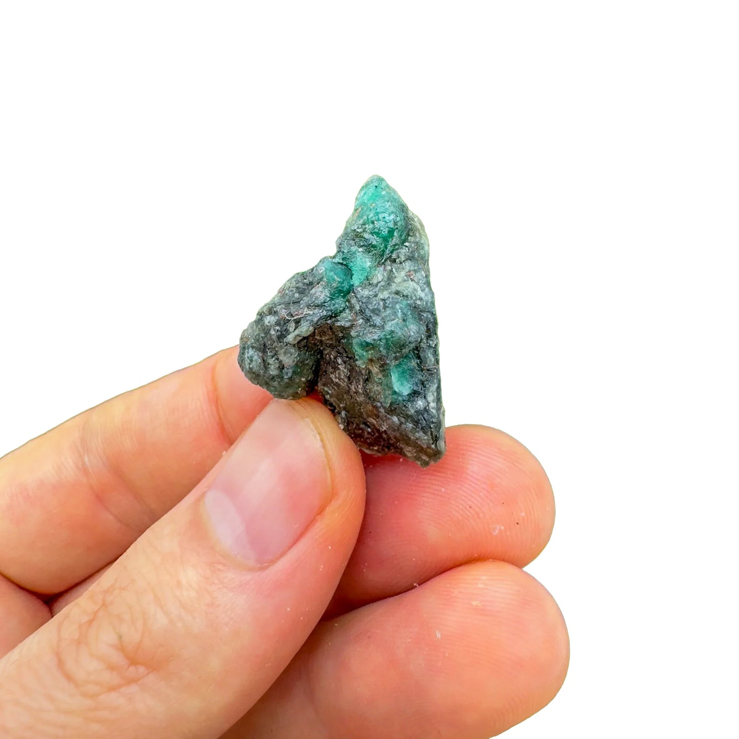Full profile of Grade AA Emerald raw ready to ship from Beyond Bohemian