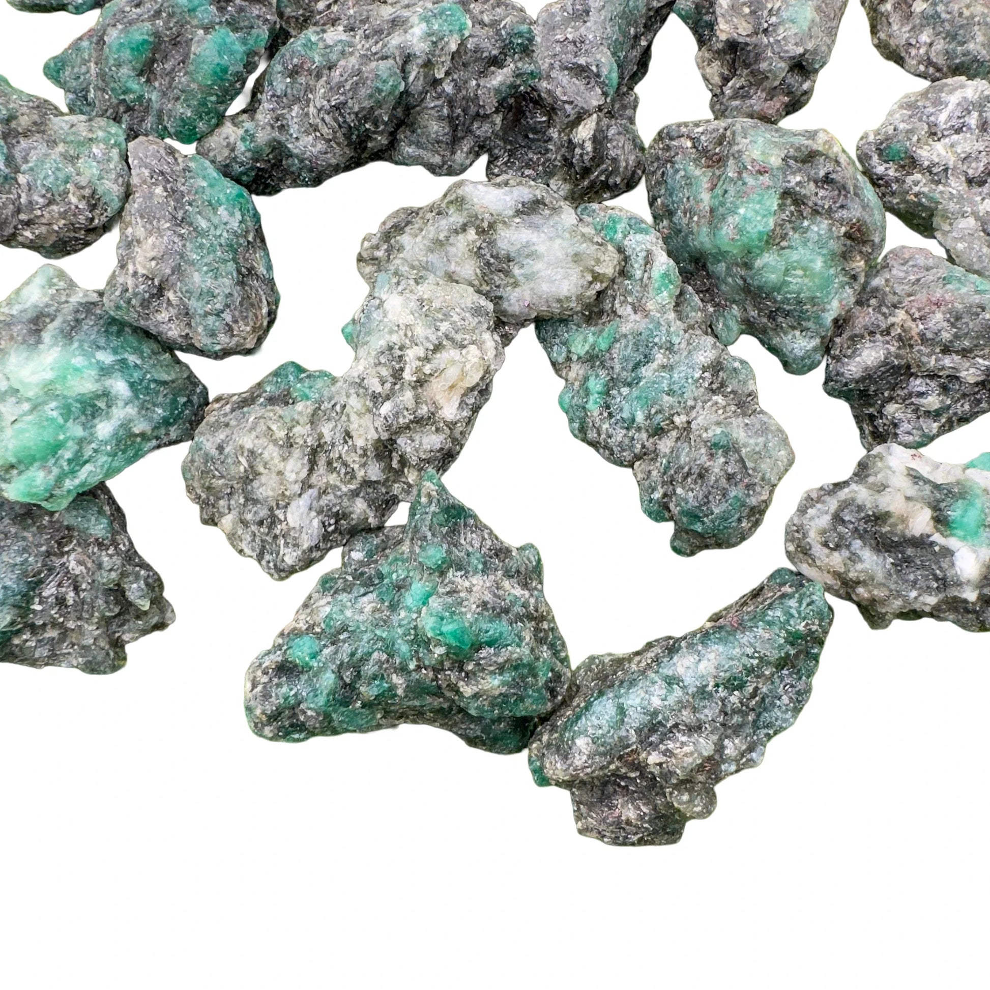 Full profile of Grade AA Emerald raw ready to ship from Beyond Bohemian