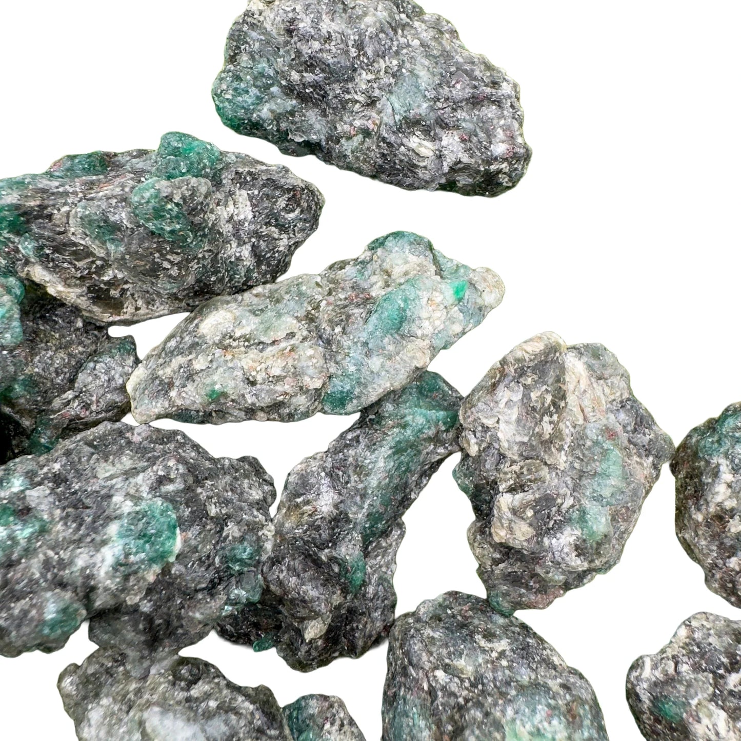 Full profile of Grade AA Emerald raw ready to ship from Beyond Bohemian