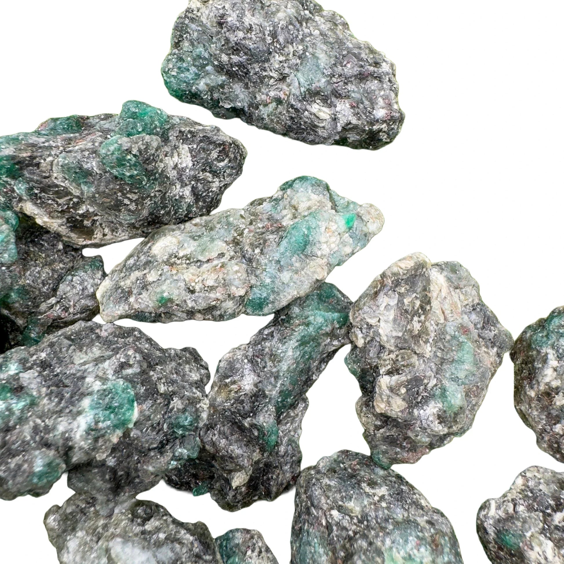 Full profile of Grade AA Emerald raw ready to ship from Beyond Bohemian