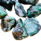 Back view of Grade A Emerald raw showing natural surface