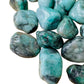 Plan view of Emerald tumbled stone, showing characteristic finish, sourced from Brazil.