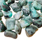 Full profile of Grade AA Emerald tumbled stone ready to ship from Beyond Bohemian