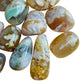 Close detail of Flower Agate tumbled stone, kept near for Love and Emotional Healing, from Madagascar.