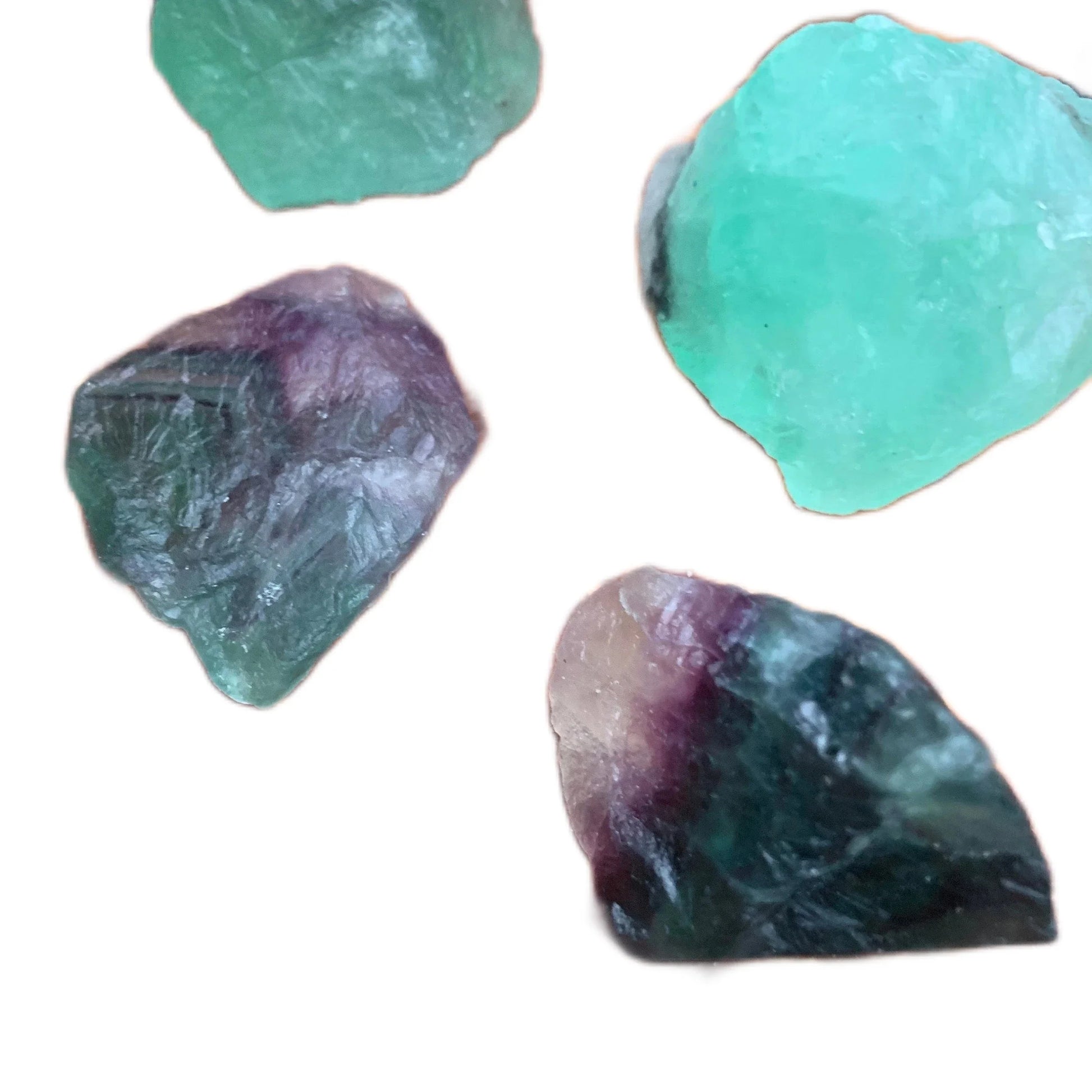 Detail shot of Grade AA Fluorite raw under natural light