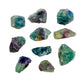 Close-up of Grade AA Fluorite raw stone, showing natural variation.