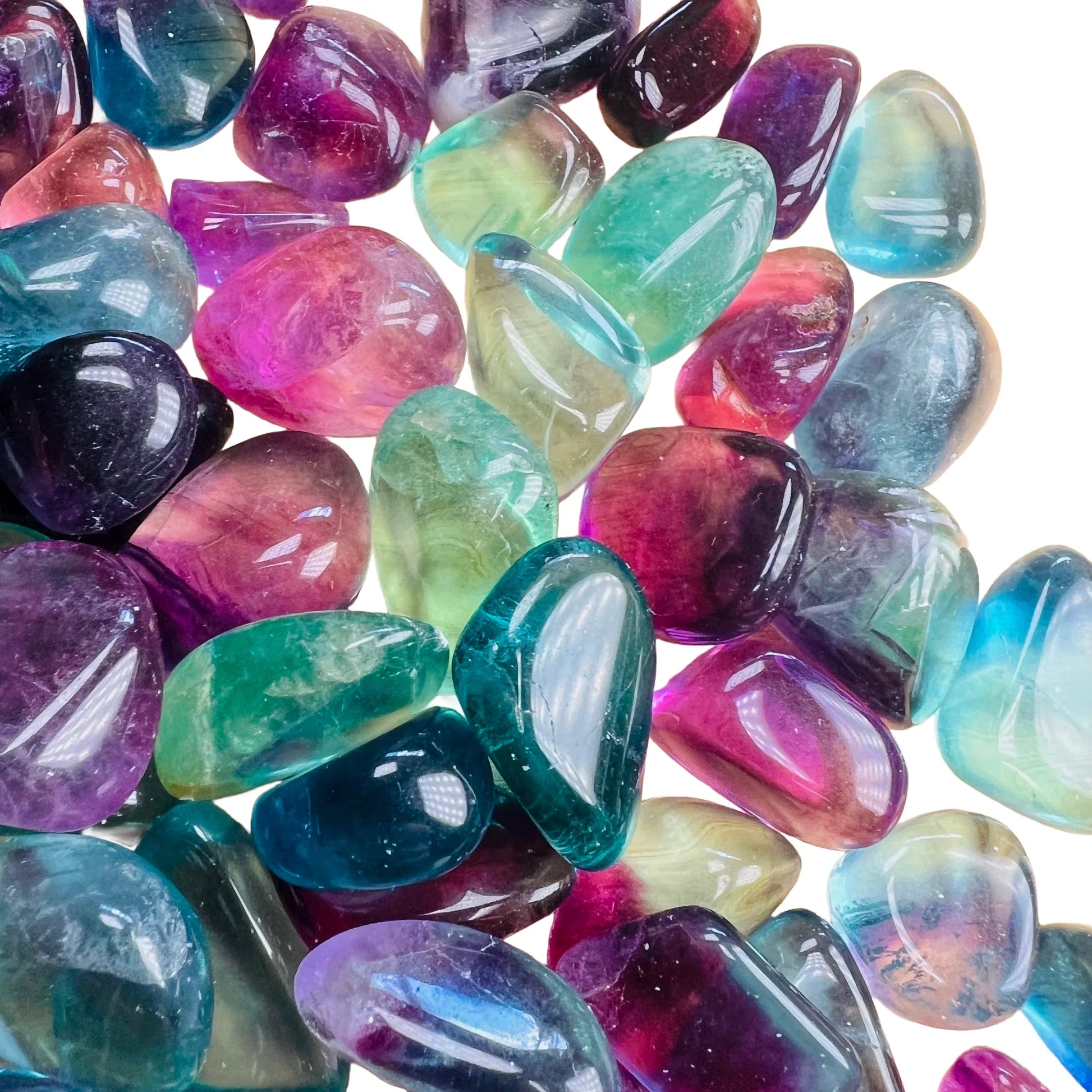 Grain detail of purple Fluorite tumbled stone, from China, worked with for Focus.