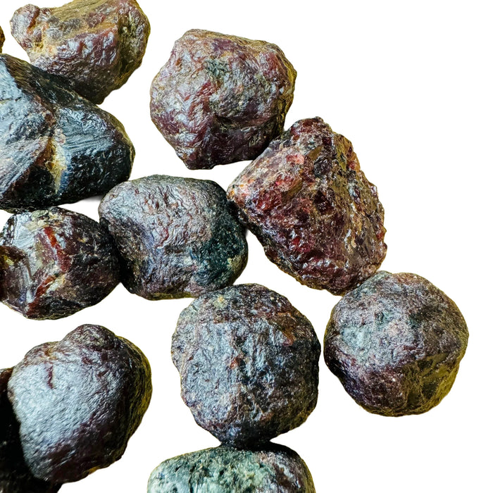 Detail of Garnet raw stone, showing natural variation.