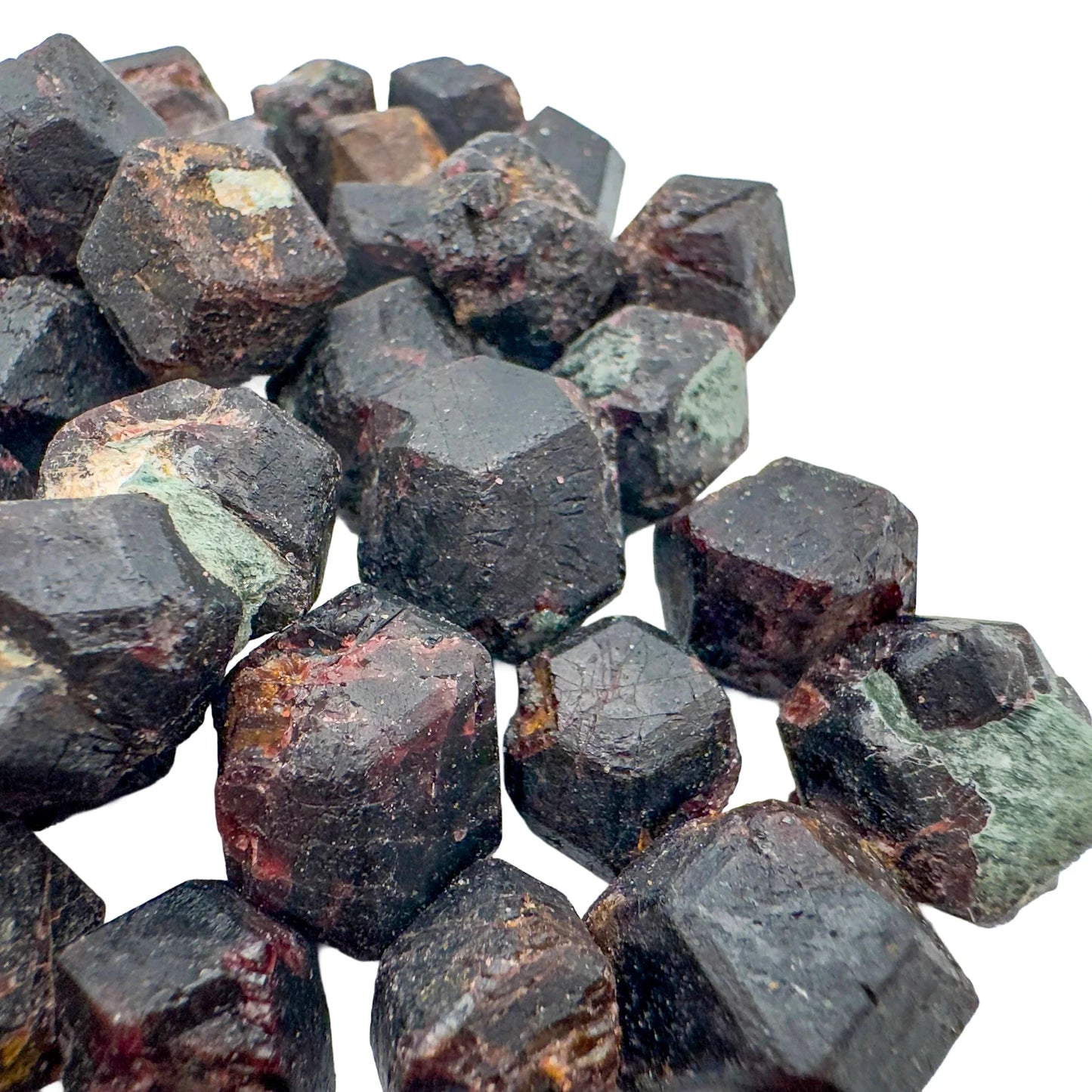Daylight view of a single Fuchsite raw stone from Mashonaland West, Zimbabwe.