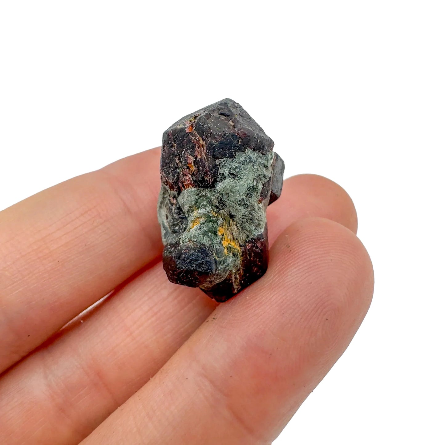 Detail shot of Grade AA Fuchsite raw under natural light