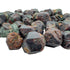 Near view of Fuchsite raw stone, showing earthy tone.