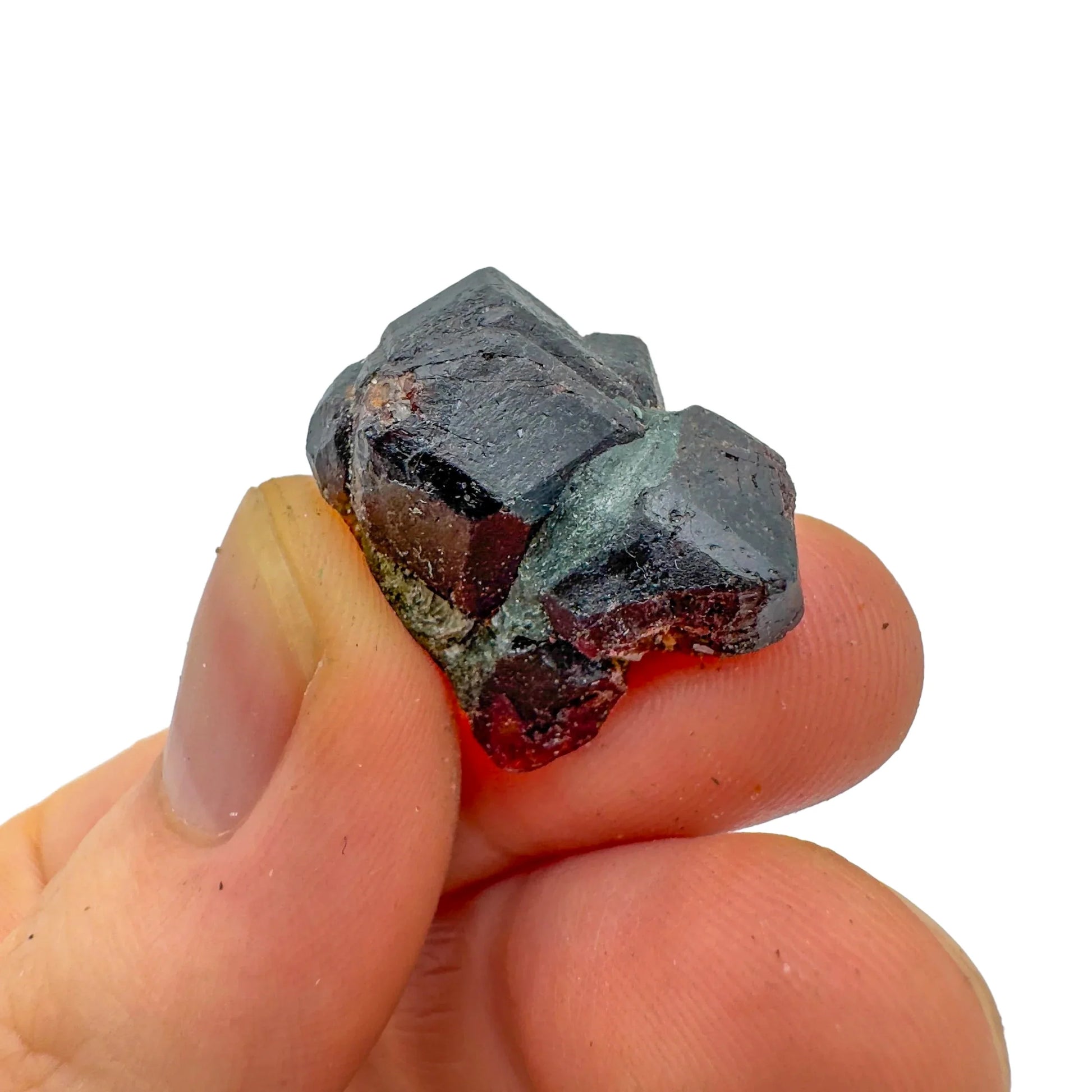 Back view of Grade AA Fuchsite raw showing natural surface