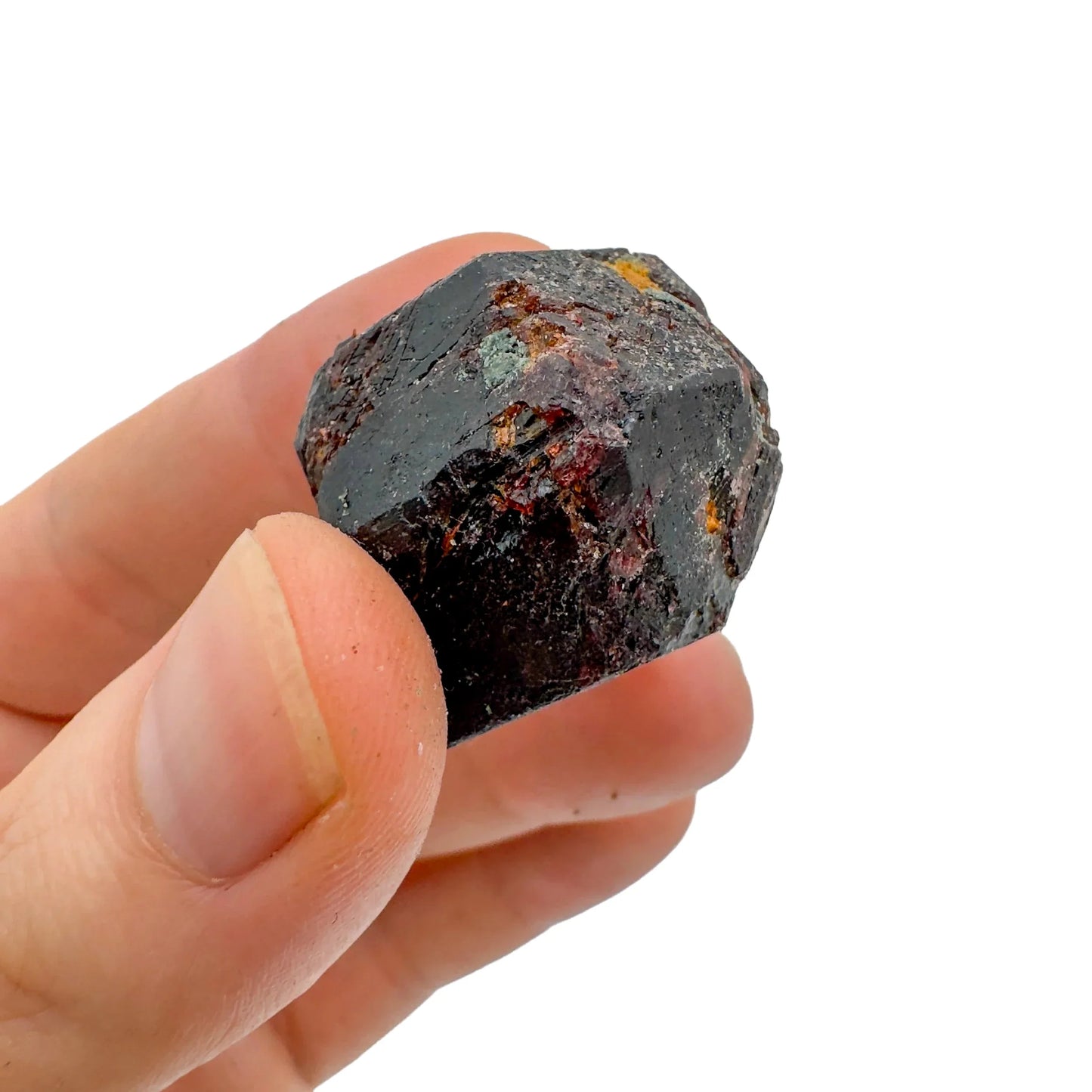 Detail shot of Grade AA Fuchsite raw under natural light