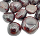 Top-side view of Garnet tumbled stone, kept near for Energy and Confidence, showing natural inclusions.