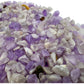 Amethyst crystal chips product shot, Grade A Madagascar material showing quantity and color depth