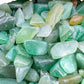 Plan view of Grade A Aventurine polished chip, to support Luck.