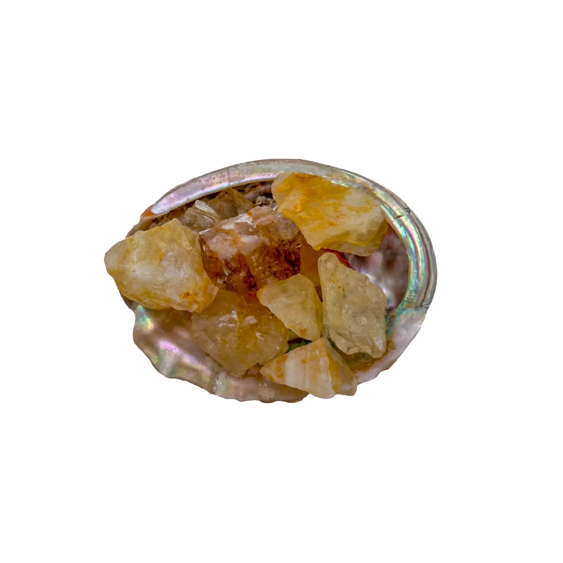 Magnified detail of Golden Healer raw stone, showing tight grain.