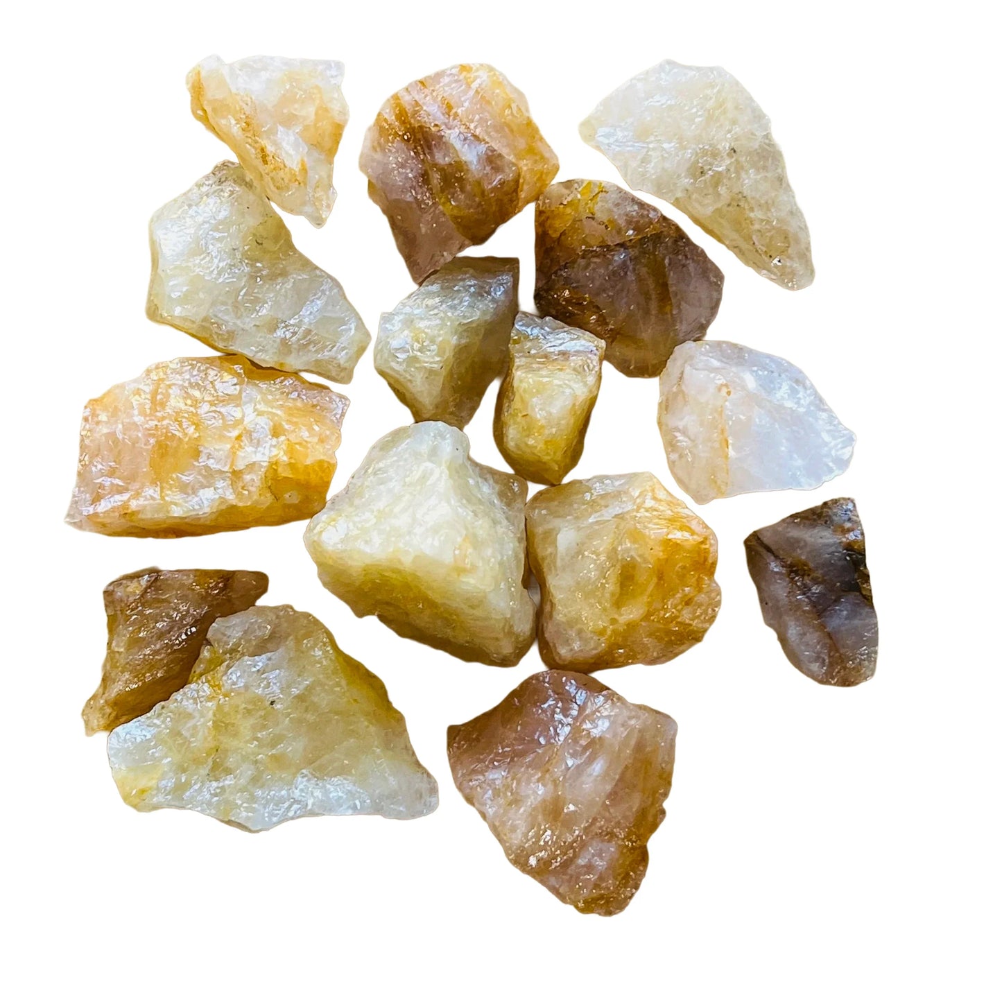 Palm-scale view of a single Golden Healer raw stone sourced from Alaotra-Mangoro, Madagascar.