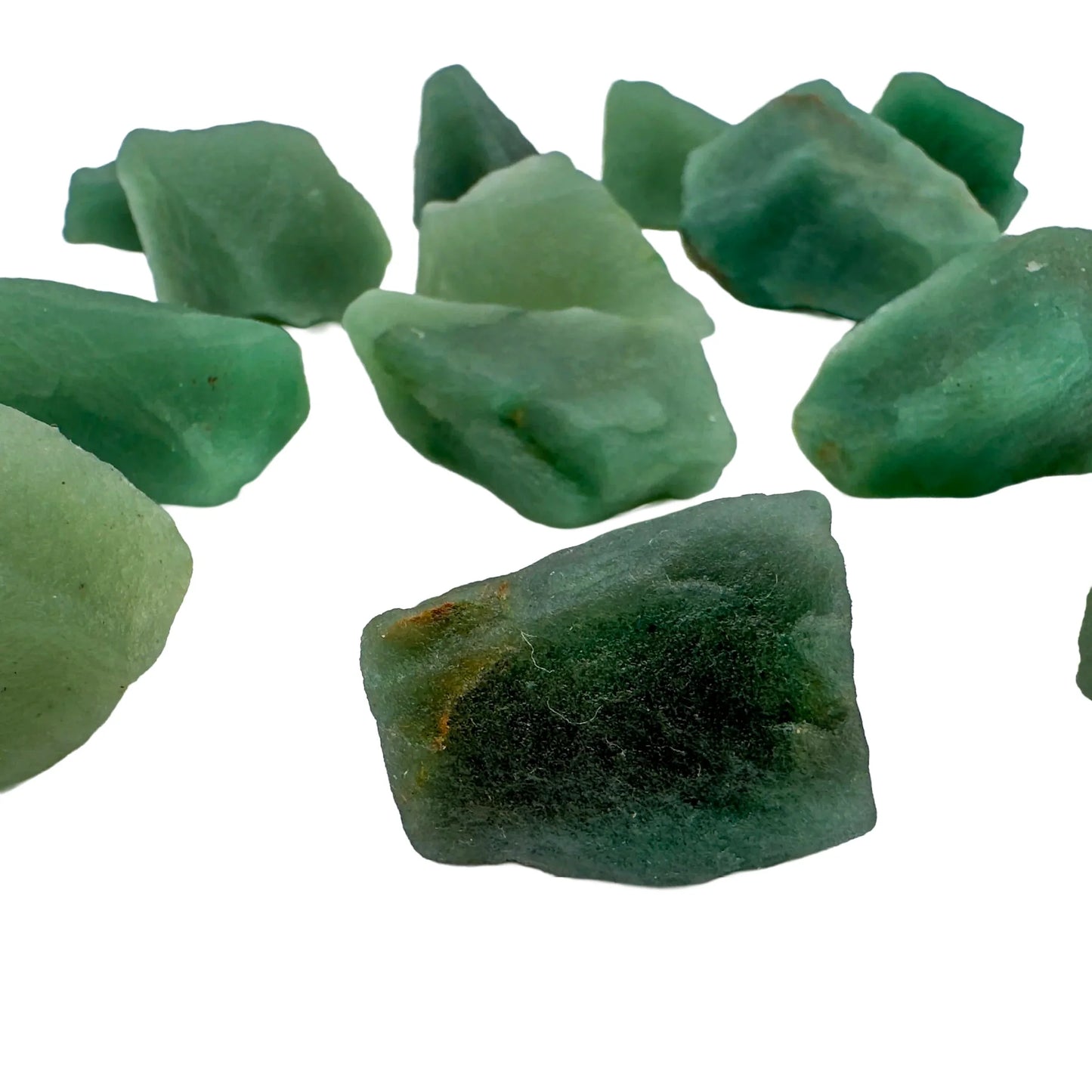 Detail of Aventurine raw stone, turned to for Luck, sourced from Minas Gerais, Brazil.