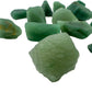 Lateral view of Aventurine raw stone, Brazil-sourced, showing characteristic color.