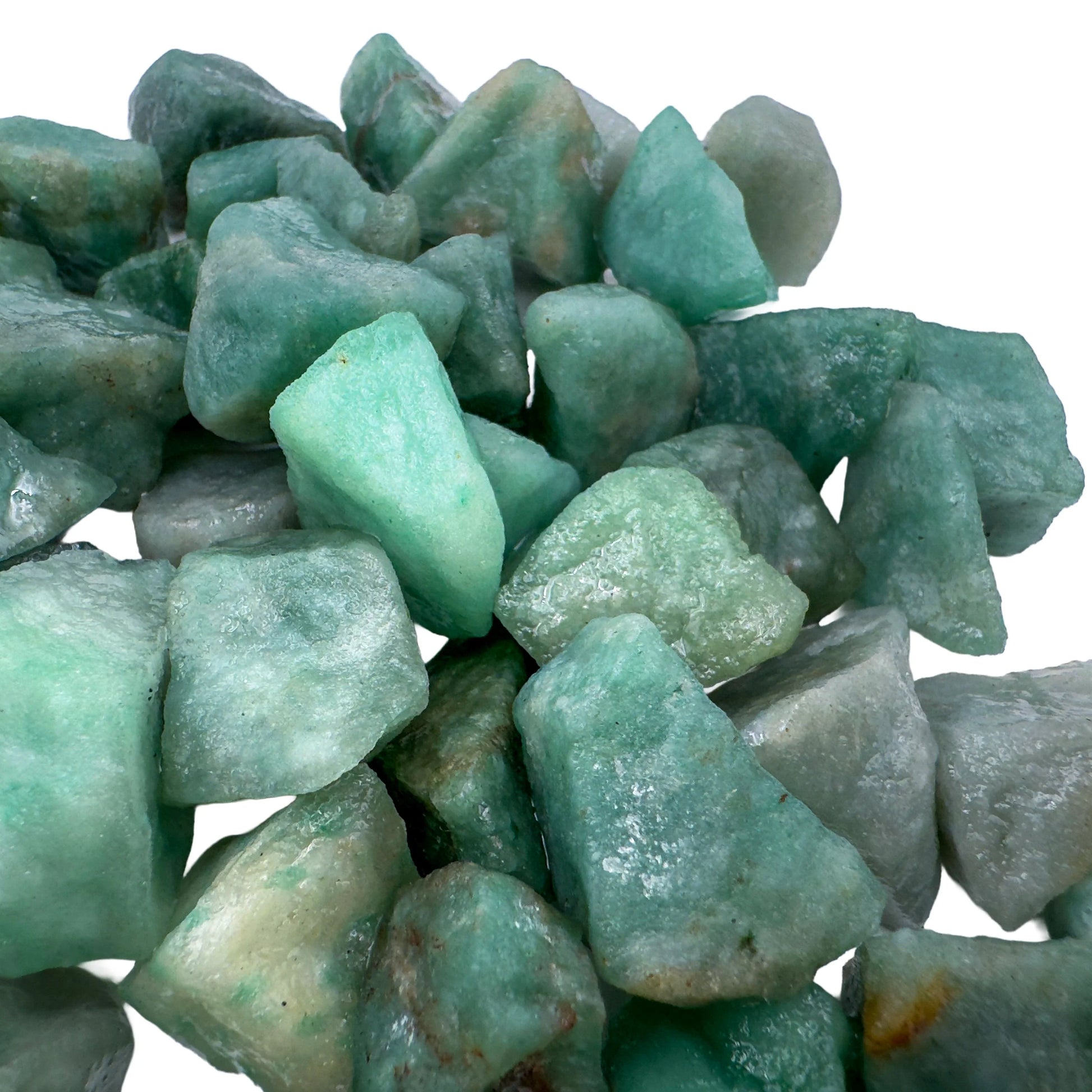 Green Aventurine raw stones Brazil AA grade detail