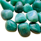 Grain detail of Aventurine tumbled stone, from Minas Gerais, Brazil.