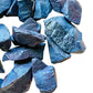 Edge view of Hematite raw stone, Brazil-sourced, kept close for Grounding.