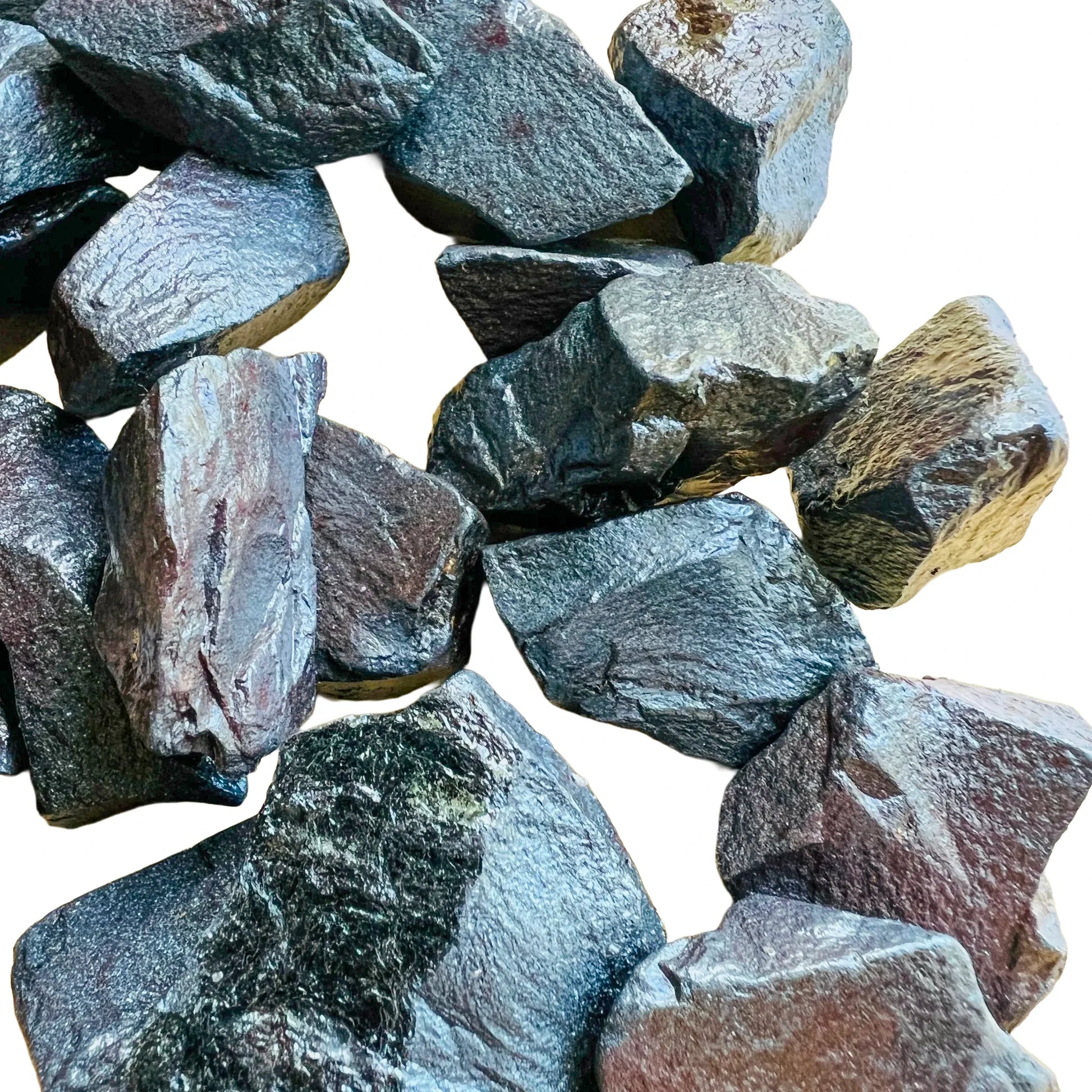 Alternate angle of Hematite raw stone, sourced from Brazil.