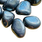 Alternate side of gray Hematite tumbled stone, showing characteristic color.