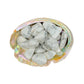 Magnified detail of Howlite tumbled stone, showing natural texture.