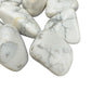 Top view of Howlite tumbled stone, sourced from Masvingo, Zimbabwe, showing matte finish.